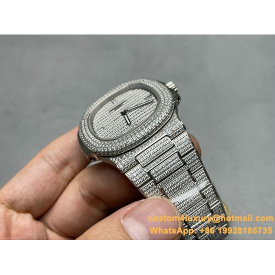 Patek Philippe - Nautilus 5711 40mm Full Diamonds SS/SS Diamonds Dial PPF A324