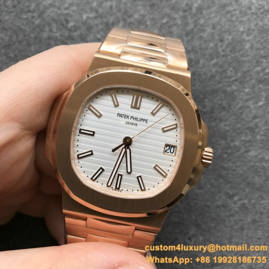 Patek Philippe - Nautilus 5711 40mm RG/RG White/Stk PPF A324