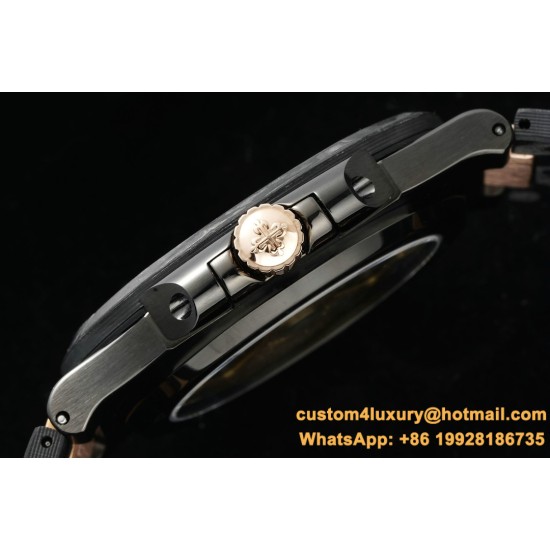 Patek Philippe - Nautilus 5711 40mm Carbon/Carbon/RG Black Textured Dial DIWF 324SC