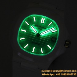 Patek Philippe - Nautilus AET 5711 40mm White Cer/RU Green Dial AMGF MY9015
