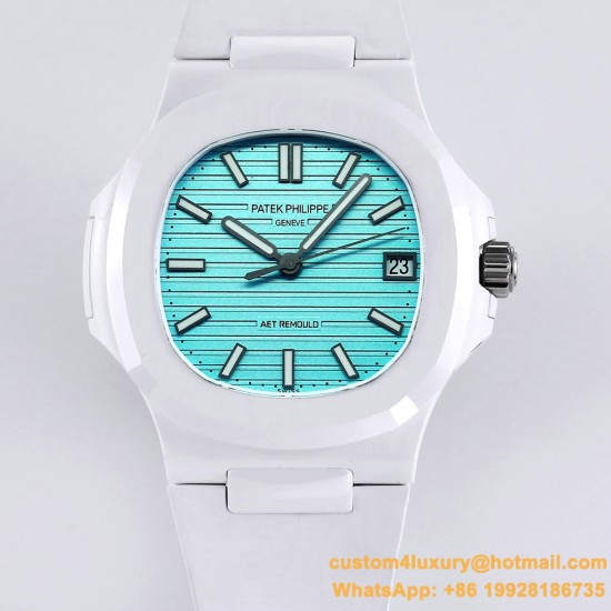 Patek Philippe - Nautilus AET 5711 40mm White Cer/RU Tiffany Blue Dial AMGF MY9015