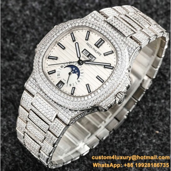 Patek Philippe - Nautilus Annual Cal. 5726A 40.5MM Full Diam SS/SS White Dial R8F A324