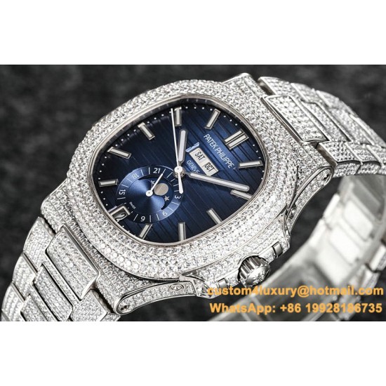 Patek Philippe - Nautilus Annual Cal. 5726A 40.5MM Full Diam SS/SS Blue Dial R8F A324