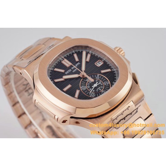 Patek Philippe - Nautilus 5980 40mm RG/RG Black/Black 3KF A28-520