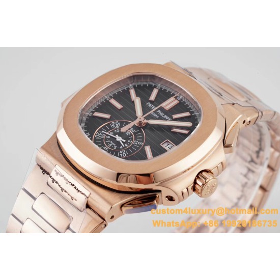 Patek Philippe - Nautilus 5980 40mm RG/RG Black/Black 3KF A28-520