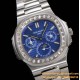 Patek Philippe - Nautilus 5740 40mm Diamonds SS/SS Blue/Stk TWF A240