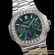 Patek Philippe - Nautilus 5740 40mm Diamonds SS/SS Green/Stk TWF A240