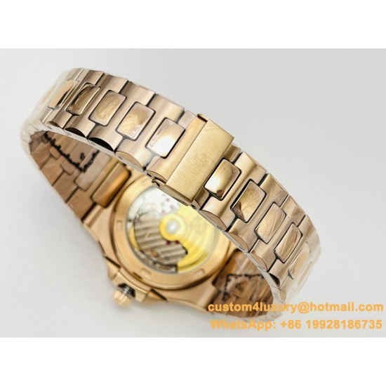 Patek Philippe - Nautilus 5740 40mm Diamonds RG/RG Brown/Stk PPF A240