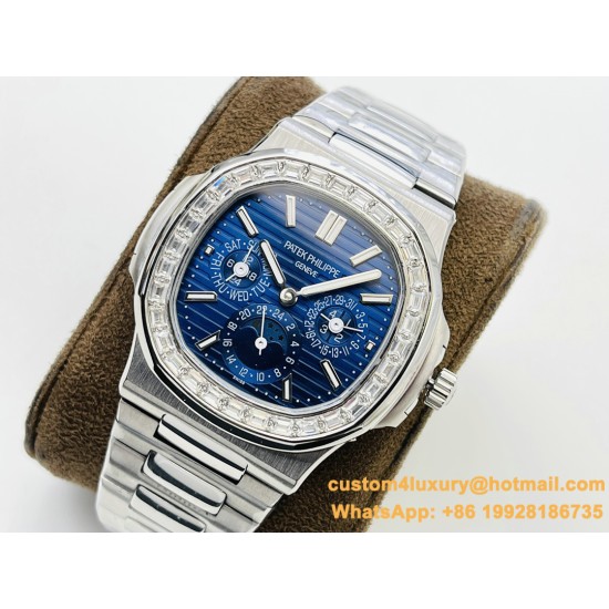 Patek Philippe - Nautilus 5740 40mm Diamonds SS/SS Blue/Stk PPF A240