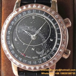 Patek Philippe - Celestial Sky Moon Date 43mm Diam RG/LE Black Dial AIF A240