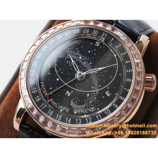 Patek Philippe - Celestial Sky Moon Date 43mm Diam RG/LE Black Dial AIF A240