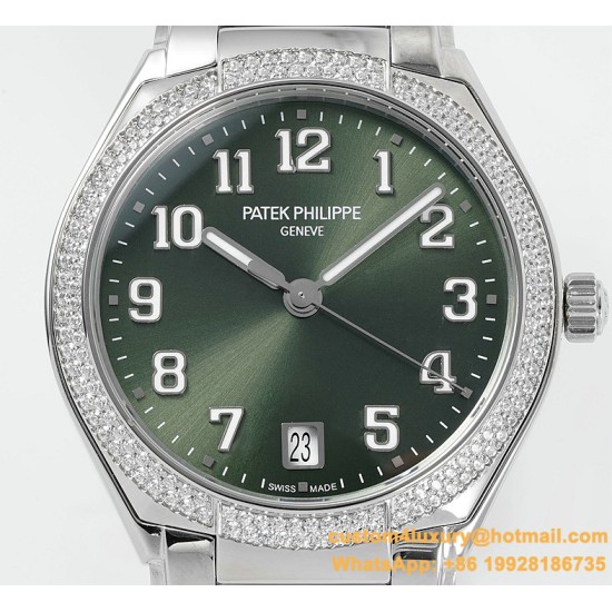 Patek Philippe - TWENTY~4 7300 Ladies 36mm Dia SS/SS Green Dial PPF 324SC