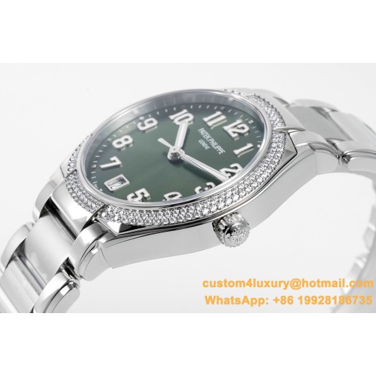 Patek Philippe - TWENTY~4 7300 Ladies 36mm Dia SS/SS Green Dial PPF 324SC