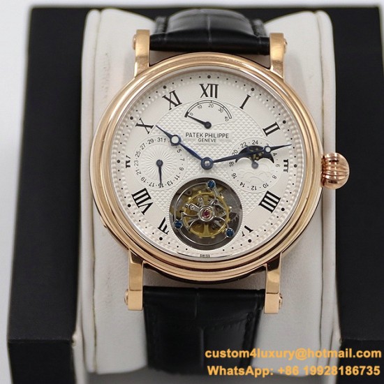 Patek Philippe - Complication Series MoonPhase 42mm RG/LE White Dial Asia Tourbillon