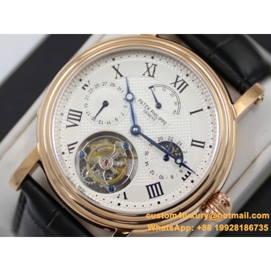 Patek Philippe - Complication Series MoonPhase 42mm RG/LE White Dial Asia Tourbillon