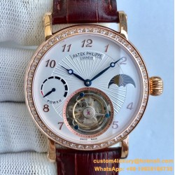 Patek Philippe - Complication Series MoonPhase 42mm Diamonds RG/LE White Dial Asia Tourbillon