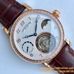 Patek Philippe - Complication Series MoonPhase 42mm Diamonds RG/LE White Dial Asia Tourbillon