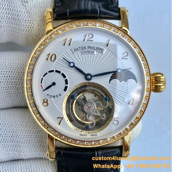 Patek Philippe - Complication Series MoonPhase 42mm Diamonds YG/LE White Dial Asia Tourbillon