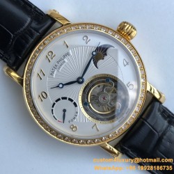 Patek Philippe - Complication Series MoonPhase 42mm Diamonds YG/LE White Dial Asia Tourbillon