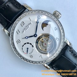 Patek Philippe - Complication Series MoonPhase 42mm Diamonds SS/LE White Dial Asia Tourbillon