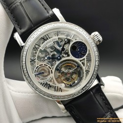 Patek Philippe - Complication Series MoonPhase 42mm Diamonds SS/LE Skeleton Dial Asia Tourbillon