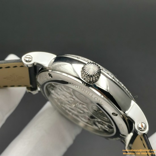 Patek Philippe - Complication Series MoonPhase 42mm Diamonds SS/LE Skeleton Dial Asia Tourbillon