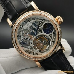 Patek Philippe - Complication Series MoonPhase 42mm Diamonds RG/LE Skeleton Dial Asia Tourbillon