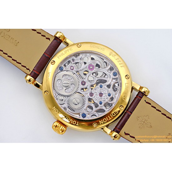 Patek Philippe - Complication Series MoonPhase 42mm YG/LE White/Rmn Dial Asia Tourbillon