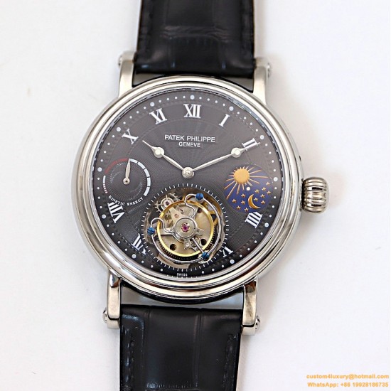 Patek Philippe - Complication Series MoonPhase 42mm SS/LE Black/Rmn Dial Asia Tourbillon