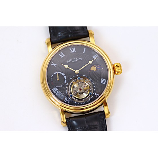 Patek Philippe - Complication Series MoonPhase 42mm YG/LE Black/Rmn Dial Asia Tourbillon