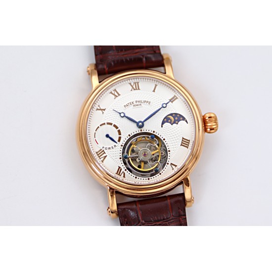 Patek Philippe - Complication Series MoonPhase 42mm RG/LE White/Rmn Dial Asia Tourbillon