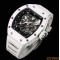 RICHARD MILLE - RM055 White Ceramic Case on White Rubber Custom Modified RMUL2 Super Clone