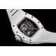 RICHARD MILLE - RM055 White Ceramic Case on White Rubber Custom Modified RMUL2 Super Clone
