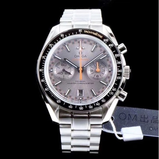 Omega - Speedmaster Moonwatch Chronograph 44MM SS/SS Grey/Org V2 OMF A7750 9900