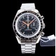 Omega - Speedmaster Moonwatch Chronograph 44MM SS/SS Black/Org V2 OMF A7750 9900