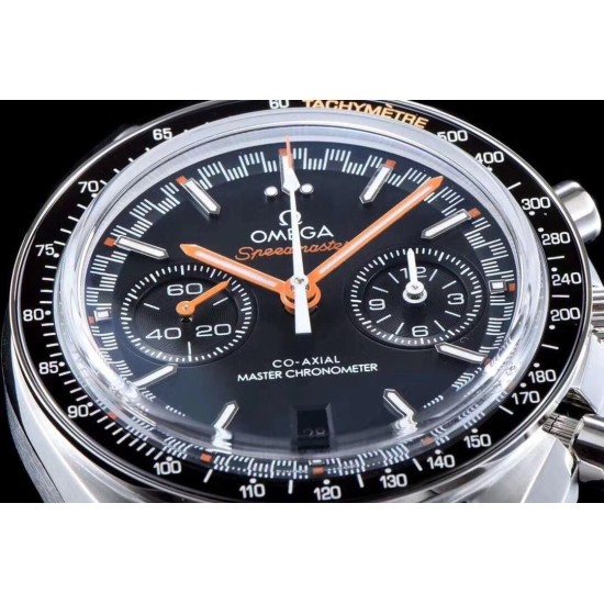 Omega - Speedmaster Moonwatch Chronograph 44MM SS/SS Black/Org V2 OMF A7750 9900