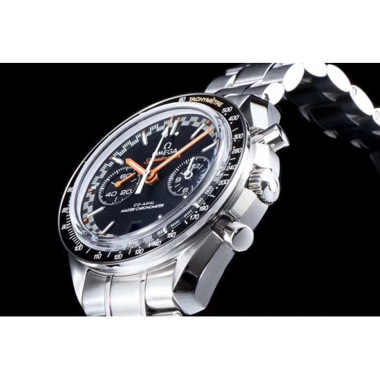 Omega - Speedmaster Moonwatch Chronograph 44MM SS/SS Black/Org V2 OMF A7750 9900