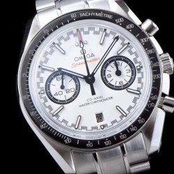 Omega - Speedmaster Moonwatch Chronograph 44MM SS/SS White Dial V2 OMF A7750 9900