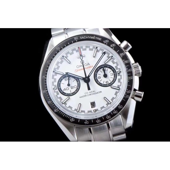 Omega - Speedmaster Moonwatch Chronograph 44MM SS/SS White Dial V2 OMF A7750 9900