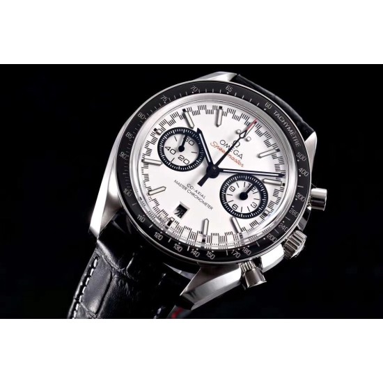 Omega - Speedmaster Moonwatch Chronograph 44MM SS/LE White Dial V2 OMF A7750 9900