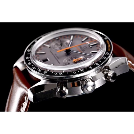 Omega - Speedmaster Moonwatch Chronograph 44MM SS/LE Grey/Org V2 OMF A7750 9900