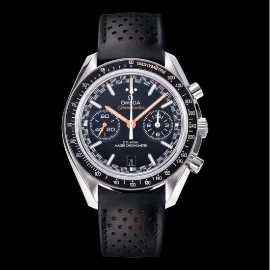 Omega - Speedmaster Moonwatch Chronograph 44MM SS/LE Blk/Org Dial V2 OMF A7750 9900