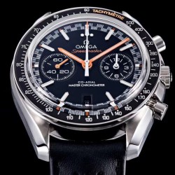 Omega - Speedmaster Moonwatch Chronograph 44MM SS/LE Blk/Org Dial V2 OMF A7750 9900
