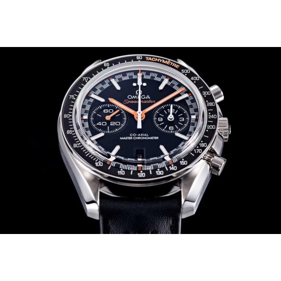 Omega - Speedmaster Moonwatch Chronograph 44MM SS/LE Blk/Org Dial V2 OMF A7750 9900