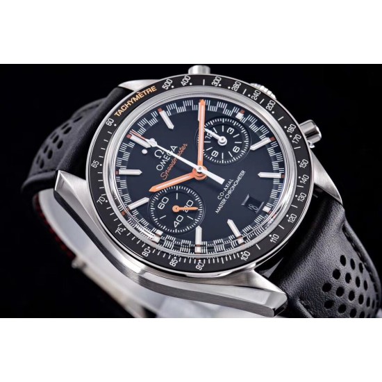 Omega - Speedmaster Moonwatch Chronograph 44MM SS/LE Blk/Org Dial V2 OMF A7750 9900