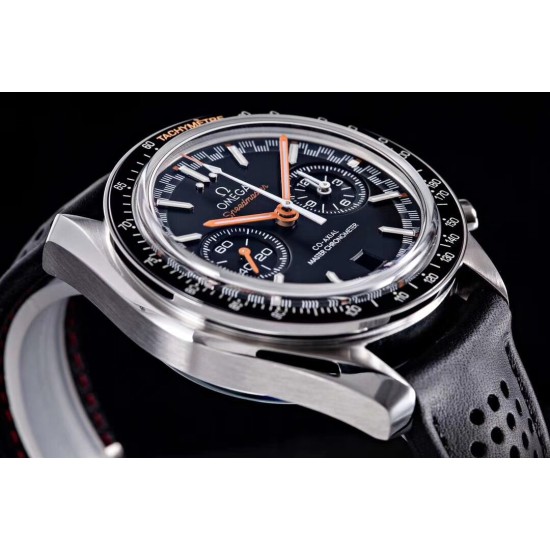 Omega - Speedmaster Moonwatch Chronograph 44MM SS/LE Blk/Org Dial V2 OMF A7750 9900