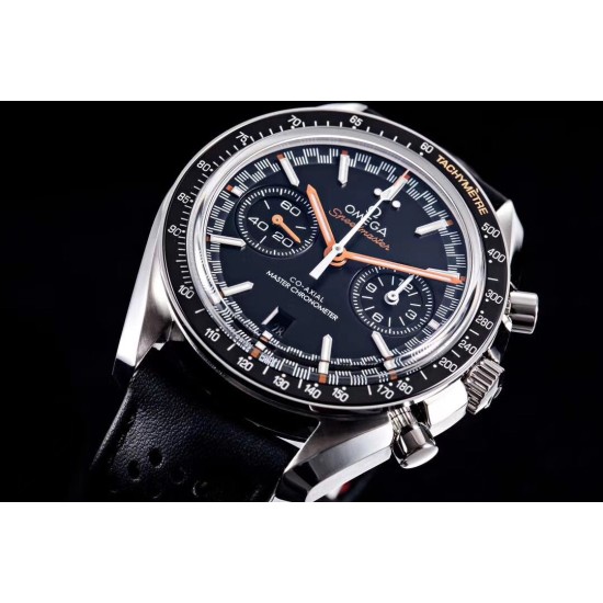 Omega - Speedmaster Moonwatch Chronograph 44MM SS/LE Blk/Org Dial V2 OMF A7750 9900