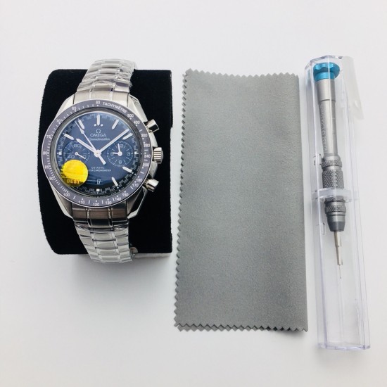 Omega - Speedmaster Moonwatch Chronograph 44MM SS/SS Black Dial GBF A7750