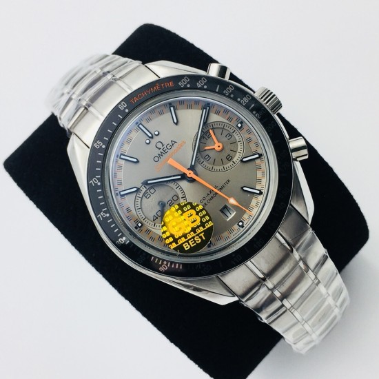 Omega - Speedmaster Moonwatch Chronograph 44MM SS/SS Grey/Orange GBF A7750