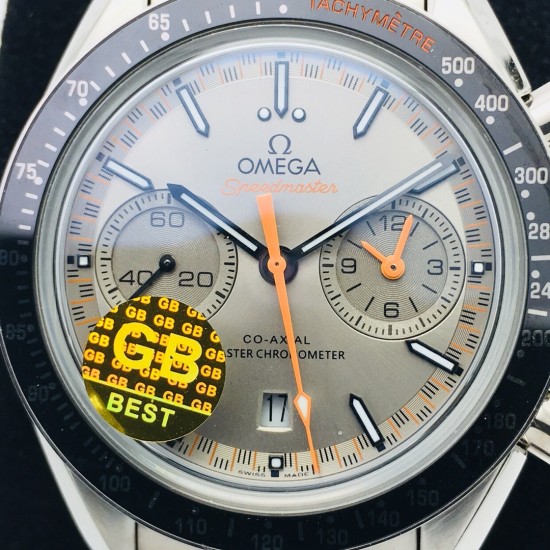 Omega - Speedmaster Moonwatch Chronograph 44MM SS/SS Grey/Orange GBF A7750